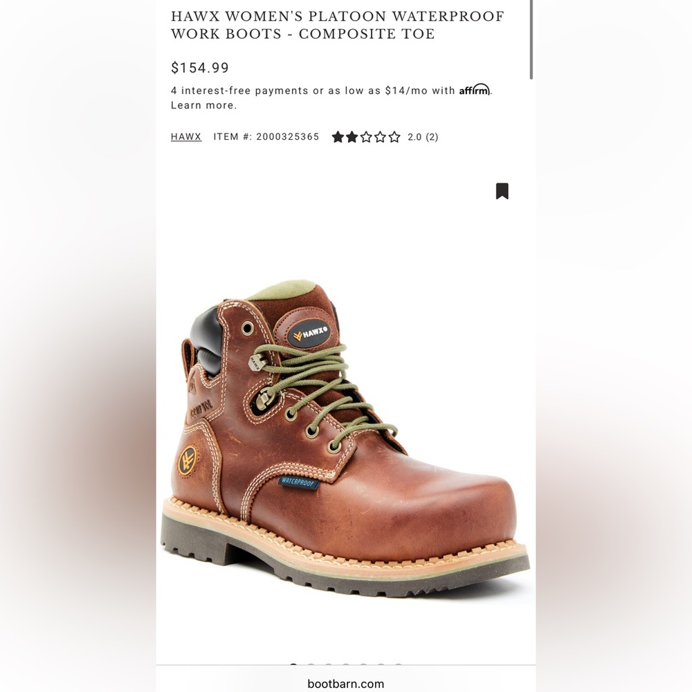 Hawk Women's Waterproof Work Boots